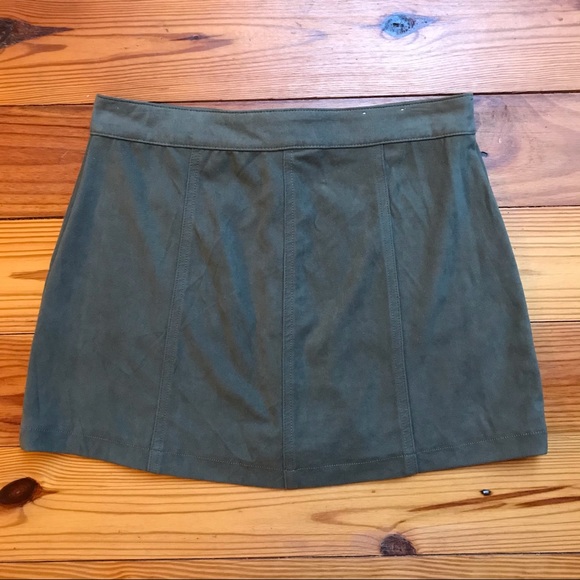 Altar’d State Army Green Suede Mini Skirt, EUC, L - Picture 9 of 9